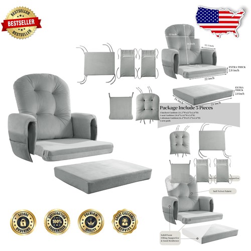 Glider rocker cushions 5pc - glider, set