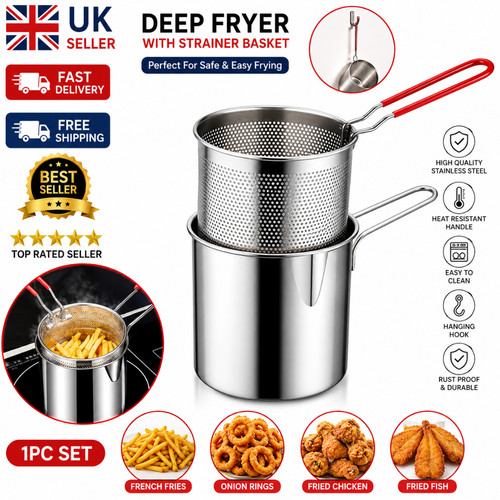 Stainless steel deep fryer - stainless,