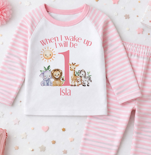 Pink safari personalised - pink,