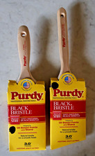 SET 2 NEW MED STIFF Purdy Black Bristle Adjutant Angular & Flat 3" Paint Brushes