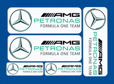 5X AMG PETRONAS F1 TEAM MERCEDES VINYL STICKERS 3D EFFECT FREE P+P