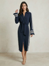 REISS Arebella Navy Blue White