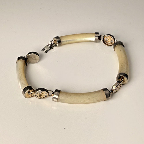 Vintage bracelet ivory tone - ivory,