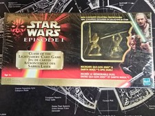 Star Wars Episode I  Clash of the Lightsabers  Card Game  Hasbro pewter figures
