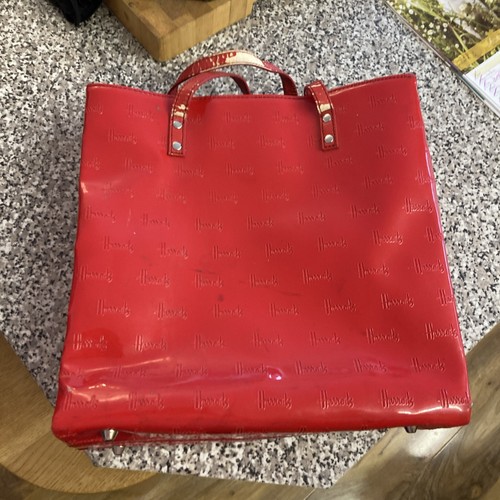 Harrods red tote bag - harrods,