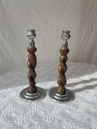Pair vintage candlesticks - pair, of
