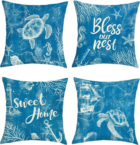 Summer navy blue - blue, nautical