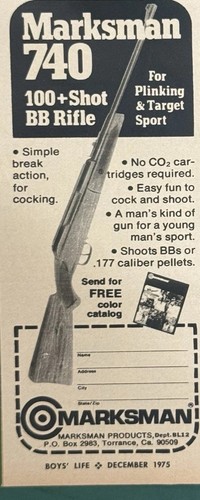 1975 marksman 740 rifle - 740, 177
