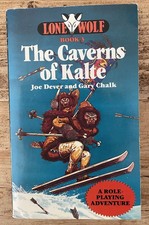 Lone Wolf Book 3 Caverns Of Kalte Joe Dever Gary Chalk Sparrow 1984 High Grade