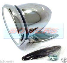 Chrome Bullet Torpedo Exterior Wing Mirror Classic Mini Vintage Sport Racing Car