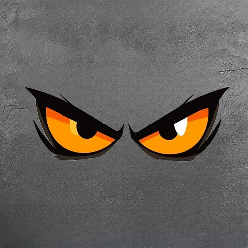 Angry red eyes car stickers - angry,