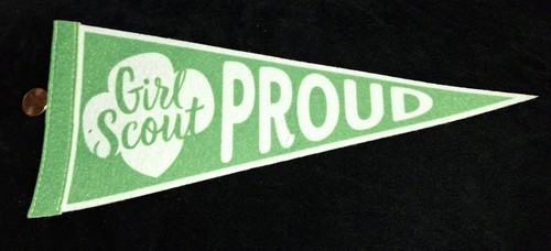 Proud girl scout pennant flag - proud,