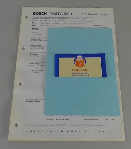 Bosch test values - , 356