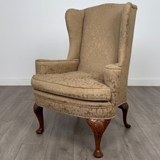 Antique 20th Century Wingback Armchair In Walnut ( AF-4264 )