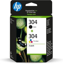 HP 304 2-Pack Black & Tri-Colour Original Ink Cartridge for HP DeskJet 2620/2630