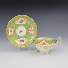 Stunning Minton Porcelain Cup & Saucer "Q" Shape Patt. 6619 c.1840 Antique