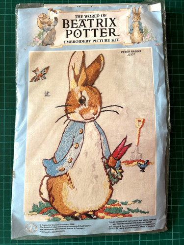 Vintage beatrix potter crewel - vintage,