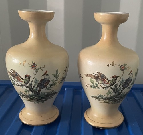 Pair large blush porcelain - pair, of