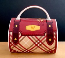 TARTAN HANDBAG MUG BURGUNDY