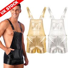 UK Mens Shiny Dungarees