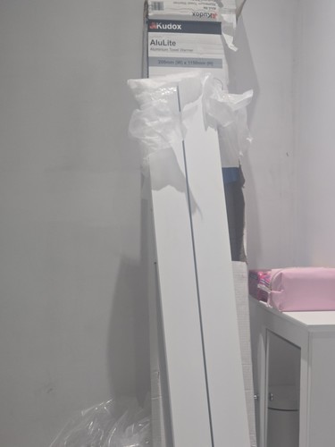 White slimline towel - white,