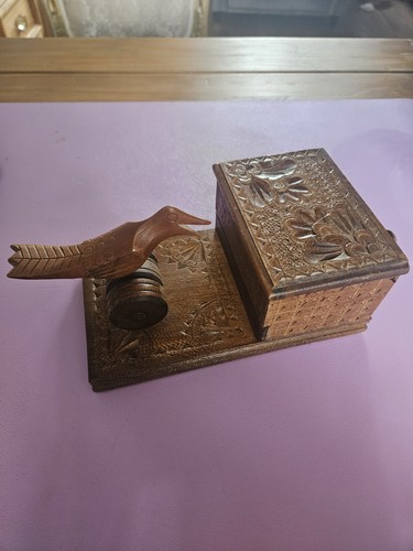 Vintage hand carved wooden - vintage,