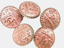 Chanel Buttons 5pcs, Pink &