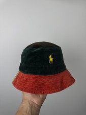 Polo Ralph Lauren Bucket Hat Corduroy Colour Block PRL Sport RLP Rare