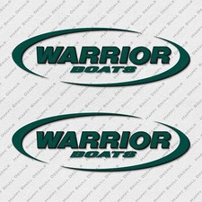 WARRIOR BOATS LOGO DECALS 12"