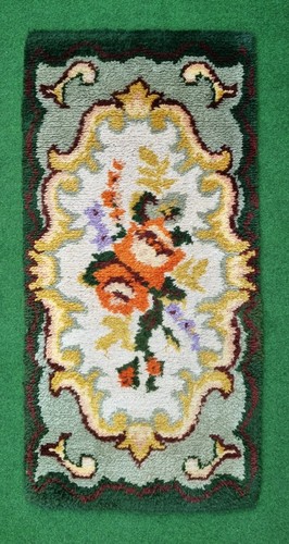 Handmade latch hook wool rug - handmade,