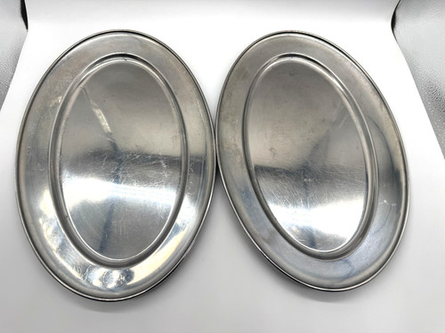 Pair stainless steel oval - pair,