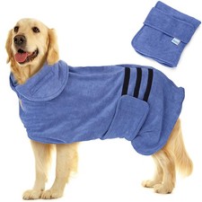 Dog Bathrobe XL Dog Drying Coat Dogs Towel Robe Pet Dressing Gown Super