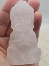 94g Clear Quartz Buddha Carving Crystal Gemstone Healing 
