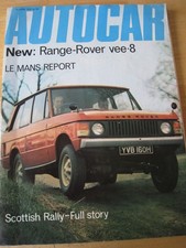 AUTOCAR JUN 1970 RANGE-ROVER VEE-8 LE MANS REPORT SCOTTISH RALLY FULL STORY