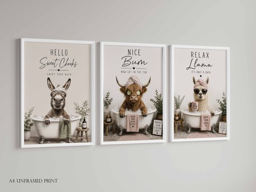Bathroom humour prints funny - bathroom,