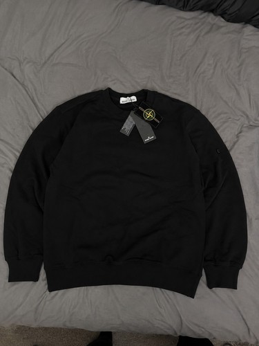 Stone island black crewneck - island,
