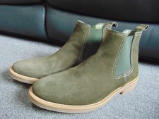 Men's John Lewis Forest Green Suede Chelsea Style Boots Size 42 UK 8