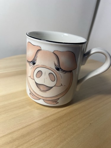 Arthur wood pig face ceramic - pig,
