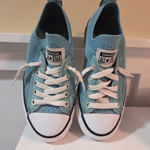 Converse teal knit low top - converse,