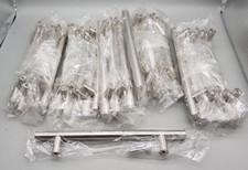 25 Stainless Steel Cupboard Handles,12.8 cm hole centres,18.7 cm long  unused(H)