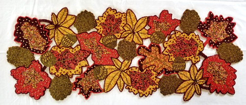 Beaded table runner 36x13 - runner, 36x13"