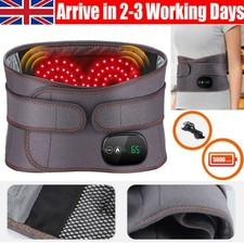 Cordless Infrared Heated Back Support Lumbar Lower Back Massage Belt Pain Relief