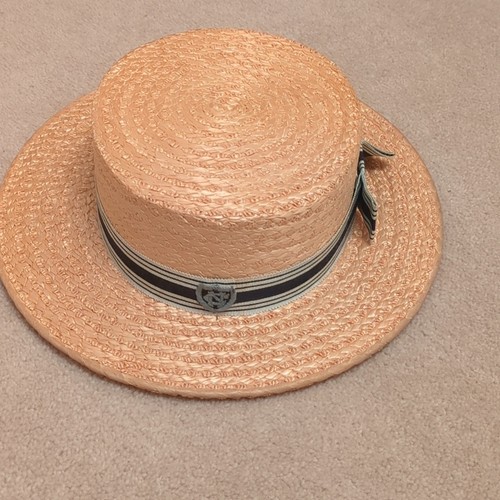 Vintage 1930s straw boater hat - vintage,