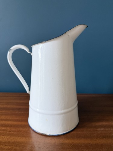 Vintage french white enamelled - french,