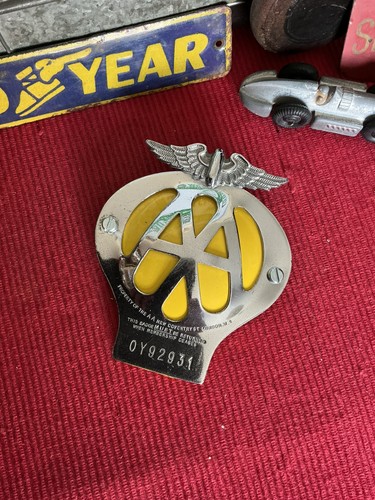 Vintage car badge aa member - vintage,