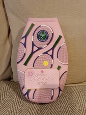 LANSON WIMBLEDON CHAMPAGNE BOTTLE COOLER COVER ZIP JACKET ROSE LABEL BRUT PINK