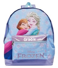 Personalised Frozen Girls Backpack Elsa Frozen School Nursery Bag Rucksack Name