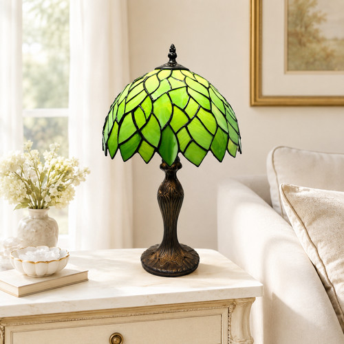 Tiffany style green - style, leaf