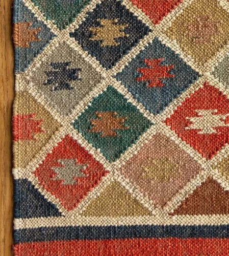 Runner kilim rug handmade wool - rug,