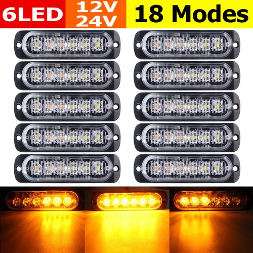 10x 18w amber led strobe - 10x,